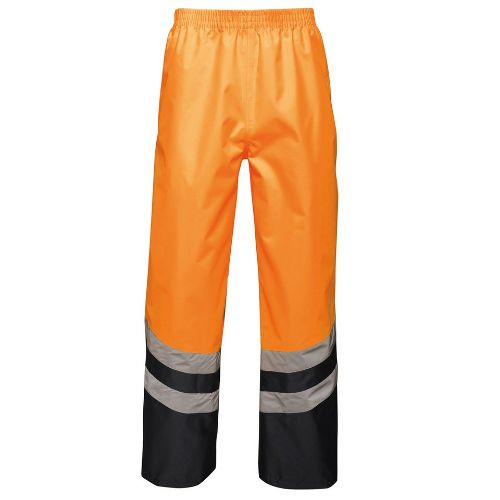 Regatta High Visibility Hi-Vis Pro Overtrousers Orange/ Navy